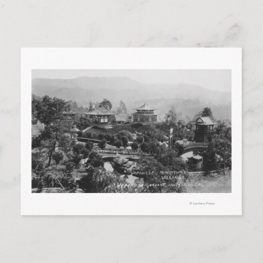 Carte Postale Hollywood, CA Jardins japonais Miniature Village (Devant)
