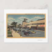 Carte Postale Hollywood, CA Vue vers le sud sur Vine Street (Devant)