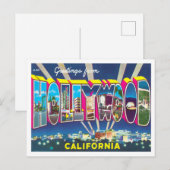 Carte postale Hollywood, Californie Vintage Big Le (Devant / Derrière)