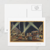 Carte Postale Hollywood, CANight View of Hollywood Blvd. (Devant / Derrière)