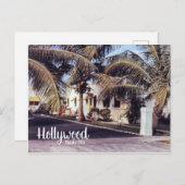 Carte Postale Hollywood Florida Retro Voyage Image Tropical Home (Devant / Derrière)