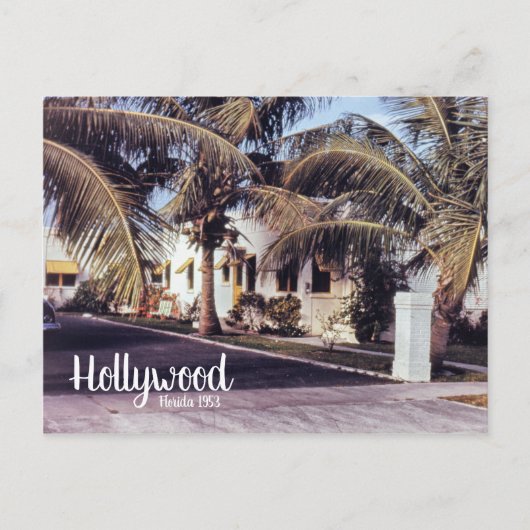 Carte Postale Hollywood Florida Retro Voyage Image Tropical Home (Devant)