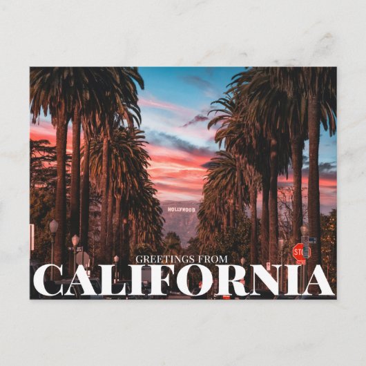 Carte Postale Hollywood, Los Angeles, Californie (Devant)