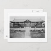 Carte Postale Hollywood, manoir japonais de CA dans les jardins (Devant / Derrière)