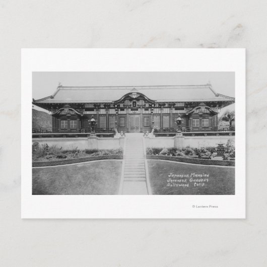 Carte Postale Hollywood, manoir japonais de CA dans les jardins (Devant)