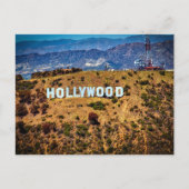 Carte Postale Hollywood, panneau emblématique, (Devant)