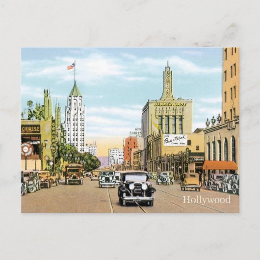 Carte Postale Hollywood vintage (Devant)