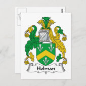 Carte Postale Holman Family Crest (Devant / Derrière)