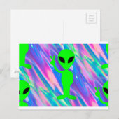 Carte Postale Hologramme alien (Devant / Derrière)