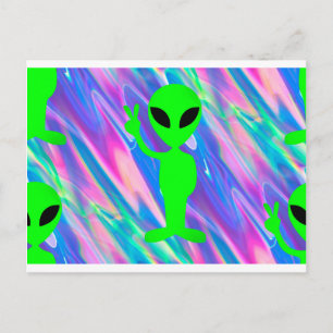 Carte Postale Hologramme alien