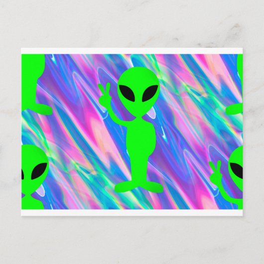 Carte Postale Hologramme alien (Devant)