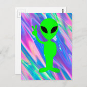 Carte Postale Hologramme alien (Devant / Derrière)