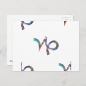 Carte Postale hologramme Capricorne (Devant / Derrière)