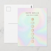 Carte Postale Holographique Chakras Guérisseur d'énergie (Devant / Derrière)