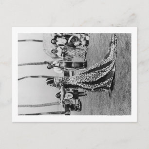 Carte Postale Holoku Hula Dancer avec Band PhotoHawaii