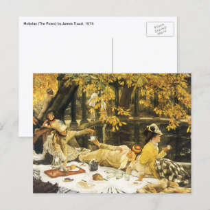 Carte Postale Holyday, le pique-nique de James Tissot, Art Victo