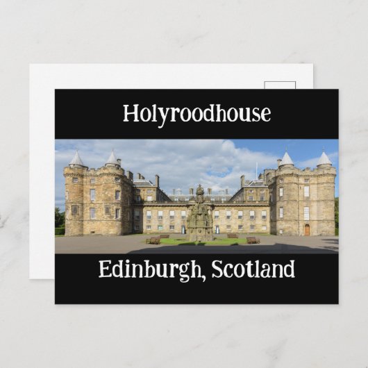 Carte Postale Holyroodhouse, Édimbourg, Écosse (Devant / Derrière)