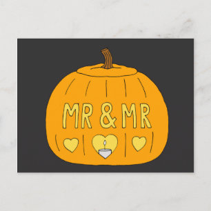 Carte Postale Homale Couple Halloween Gay Romance