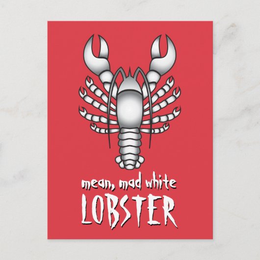 Carte Postale Homard blanc moyen Jordan Peterson Mème (Devant)