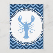 Carte Postale Homard bleu nautique côtier (Devant)
