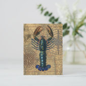 Carte Postale Homard Coquillages Fruits de mer Maine Classique O (Debout devant)