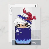 Carte Postale Homard drôle (Devant / Derrière)