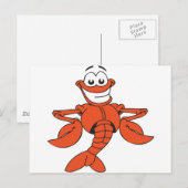 Carte Postale Homard drôle (Devant / Derrière)