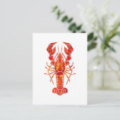 Carte Postale Homard polygonal rouge (Debout devant)