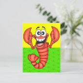 Carte Postale Homard souriant drôle (Debout devant)
