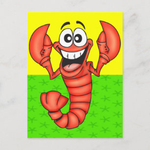Carte Postale Homard souriant drôle