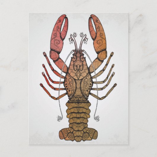 Carte Postale Homard style (Devant)