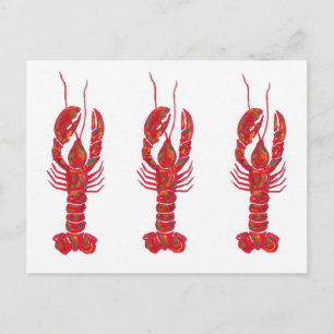 Carte postale Homard Triplet