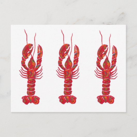 Carte postale Homard Triplet (Devant)
