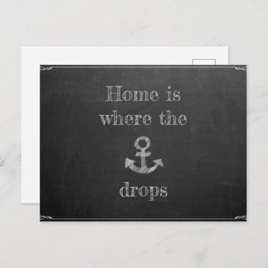 Carte Postale Home is Where the Anchor Drops (Devant / Derrière)