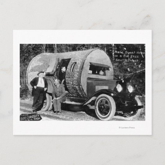 Carte Postale Home Sweet Home dans un sapin (Devant)