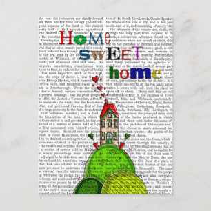 Carte Postale Home Sweet Home Illustration