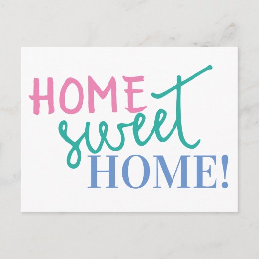 Carte Postale Home Sweet Home Moving Faire-part (Devant)