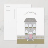 Carte Postale Home Sweet Home Quote House Illustration Card (Devant / Derrière)
