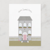 Carte Postale Home Sweet Home Quote House Illustration Card (Devant)