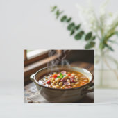 Carte Postale Homemade Ham and Bean Soup Recipe (Debout devant)