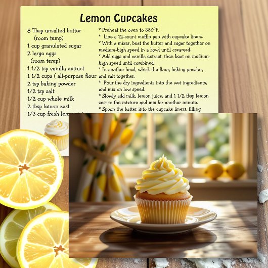 Carte Postale Homemade Lemon Cupcake Recipe
