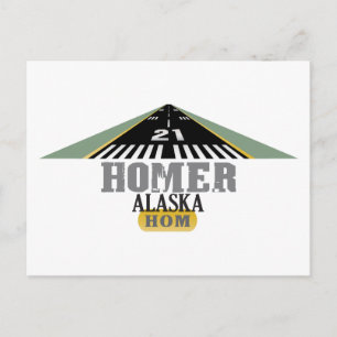 Carte Postale Homer Alaska - piste de l'aéroport
