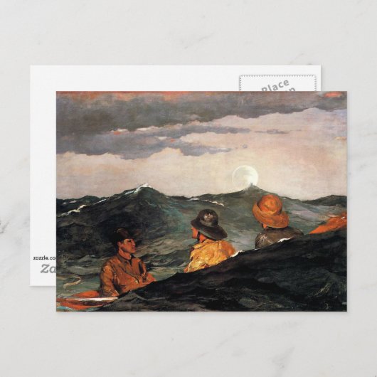 Carte Postale Homer - Baiser la Lune (Devant / Derrière)