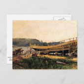 Carte Postale Homer - Construction navale, Ipswich (Devant / Derrière)