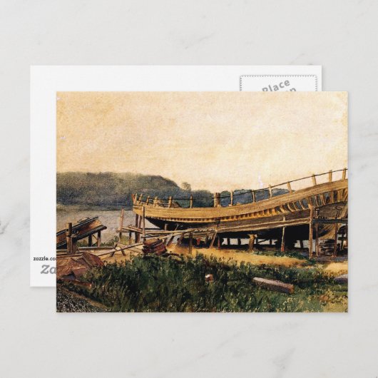 Carte Postale Homer - Construction navale, Ipswich (Devant / Derrière)