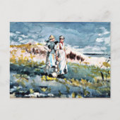 Carte Postale Homer - Les dunes, peinture d'art (Devant)