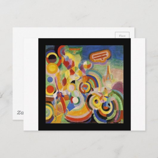 Carte Postale Hommage à Bleriot par Robert Delaunay (Devant / Derrière)