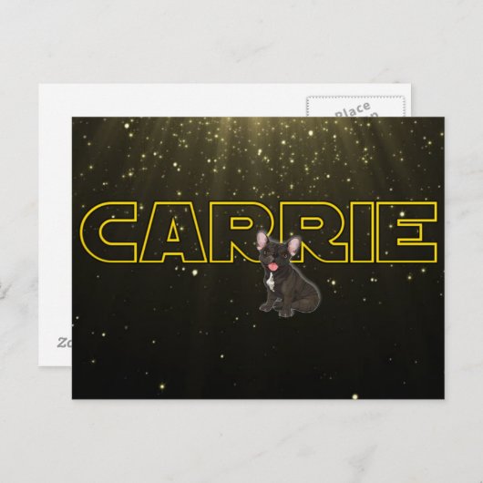 Carte Postale Hommage à Carrie (Devant / Derrière)