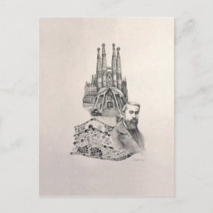Carte Postale "Hommage à Gaudi "