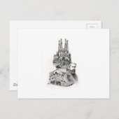Carte Postale Hommage à Gaudi. (Devant / Derrière)